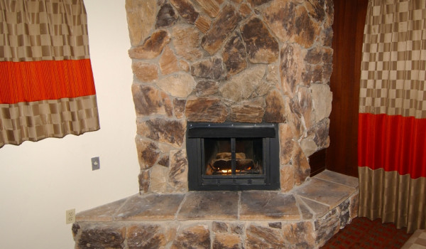 Fireplace in King Mini Suite